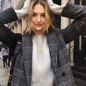 Aritzia Cashmere Wool Plaid Stedman Coat